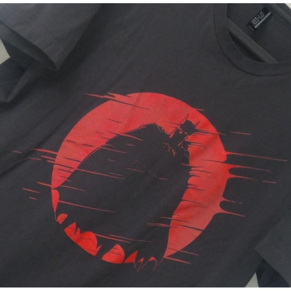Mens Dark Gray Batman Graphic T Shirt XL EI LO‎ Combed Cotton